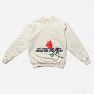 4Hunnid Rose That Grew From‎ Concrete Crewneck Sweatshirt White Size Small